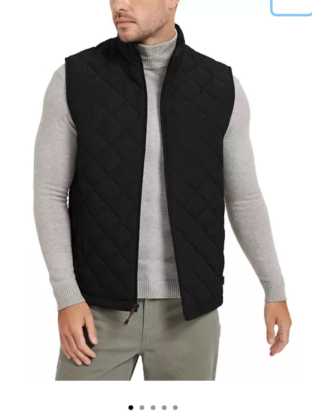 Men's Hawke & Co Black Quilted Vest Size Medium